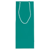 Sac Cadeau Pour Bouteille Vert sarcelle uni (Dos)