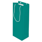 Sac Cadeau Pour Bouteille Vert sarcelle uni (Devant Angle)