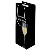 Sac Cadeau Pour Bouteille vin blanc avec citation (Devant Angle)