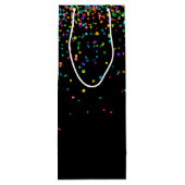 Sac Cadeau Pour Bouteille vin blanc avec confetti d'anniversaire (Dos)