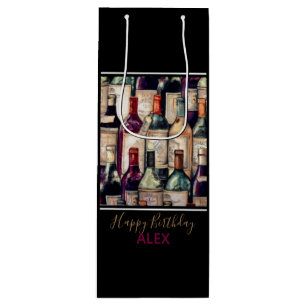 Sac Cadeau Pour Bouteille Vin Cadeau Sac-Vin Amateurs d'Anniversaire heureux