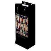 Sac Cadeau Pour Bouteille Vin Cadeau Sac-Vin Amateurs Juste Parce Que (Dos Angle)