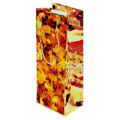 Sac Cadeau Pour Bouteille Vin d'automne Thanksgiving (Dos Angle)