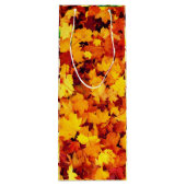 Sac Cadeau Pour Bouteille Vin d'automne Thanksgiving (Dos)