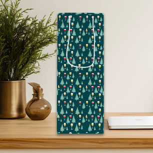 Sac Cadeau Pour Bouteille Vin de Noël