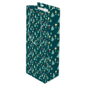 Sac Cadeau Pour Bouteille Vin de Noël (Devant Angle)