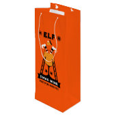 Sac Cadeau Pour Bouteille Vin Elf Christmas (Dos Angle)
