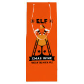 Sac Cadeau Pour Bouteille Vin Elf Christmas (Dos)