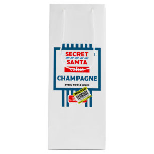 Sac Cadeau Pour Bouteille Vins De Noël Et Vins Étincelants Étiquettes