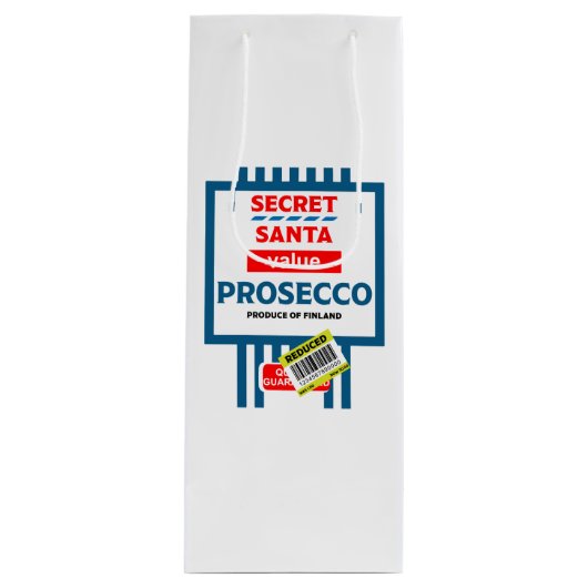 Sac Cadeau Pour Bouteille Vins De Noël Et Vins Étincelants Étiquettes (Devant)