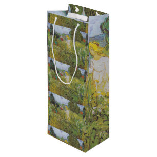 Sac Cadeau Pour Bouteille Vintage Van Gogh Marguerite Gachet dans le jardin