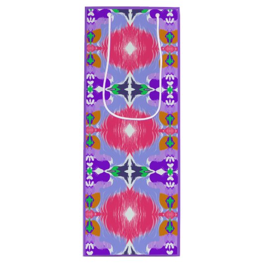 Sac Cadeau Pour Bouteille Vivid Aurora Kaleidoscope Electric (Devant)