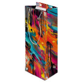 Sac Cadeau Pour Bouteille Vivid Chaos Splash Graffiti (Dos Angle)