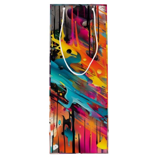 Sac Cadeau Pour Bouteille Vivid Chaos Splash Graffiti (Dos)