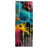 Sac Cadeau Pour Bouteille Vivid Chaos Splash Graffiti (Devant)