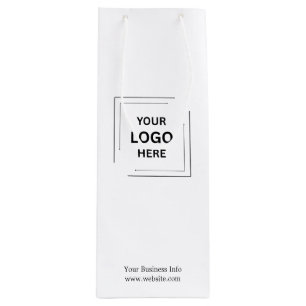 Sac Cadeau Pour Bouteille Votre Logo   Entreprise Corporatif Moderne Profess