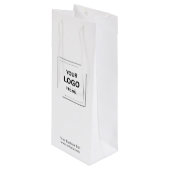 Sac Cadeau Pour Bouteille Votre logo | Entreprise Moderne Professionnel (Devant Angle)