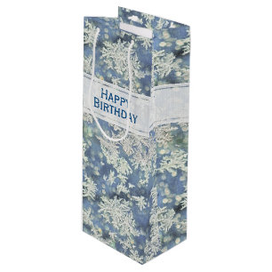 Sac Cadeau Pour Bouteille Votre message : Frozen Frost Photo Abstraite - Bo