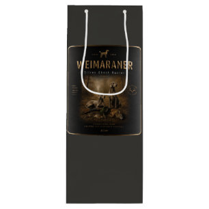 Sac Cadeau Pour Bouteille Weimaraner – Chasseur de Fantôme Argenté