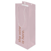 Sac Cadeau Pour Bouteille Whine Pas Amusant Chevaucher Rose (Dos Angle)