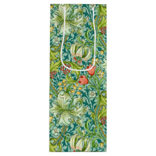 Sac Cadeau Pour Bouteille William Morris Golden Lily Vintage Floral Design