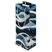 Sac Cadeau Pour Bouteille Wonderland hivernal Abstrait (Dos Angle)
