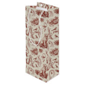 Sac Cadeau Pour Bouteille Xmas Dog Letter A Golden Retriever Wine Bag (Dos Angle)