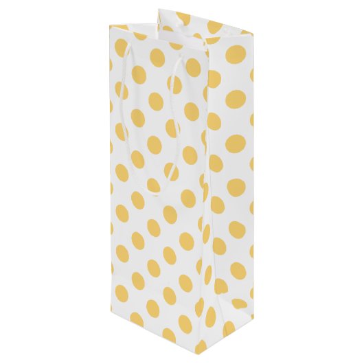 Sac Cadeau Pour Bouteille Yellow polkadots (Dos Angle)