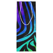 Sac Cadeau Pour Bouteille Zebra Black et Rainbow Print (Dos)