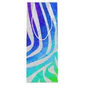 Sac Cadeau Pour Bouteille Zebra Rainbow et White Print (Dos)