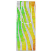 Sac Cadeau Pour Bouteille Zebra Rainbow et White Print (Devant)