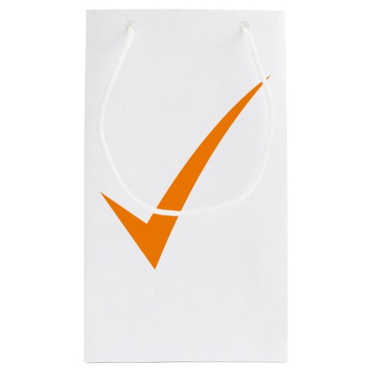 Sac cadeau pour chèque orange et symbole d'évaluat (Dos)