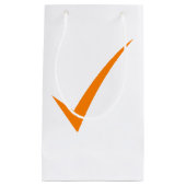 Sac cadeau pour chèque orange et symbole d'évaluat (Devant)