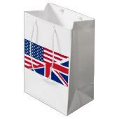 Sac cadeau pour drapeau américain et britannique à (Devant Angle)