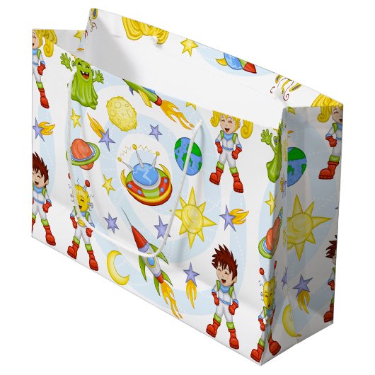 Sac Cadeau pour Enfants de l'Espace (Devant Angle)