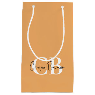 Sac cadeau pour entreprise orange douce couleur te