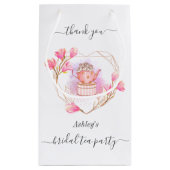 Sac cadeau pour la fête de thé de mariage rose (Dos)