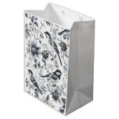 Sac cadeau pour l'oiseau gris charbon (Dos Angle)