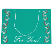 Sac cadeau pour papillon Morpho Turquoise (Devant)