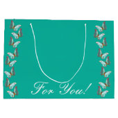 Sac cadeau pour papillon Morpho Turquoise (Dos)