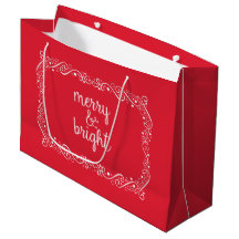 Sac cadeau pour ruban rouge doux et joyeux