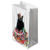 Sac cadeau pour rubans bouclés en chat noir (Devant Angle)