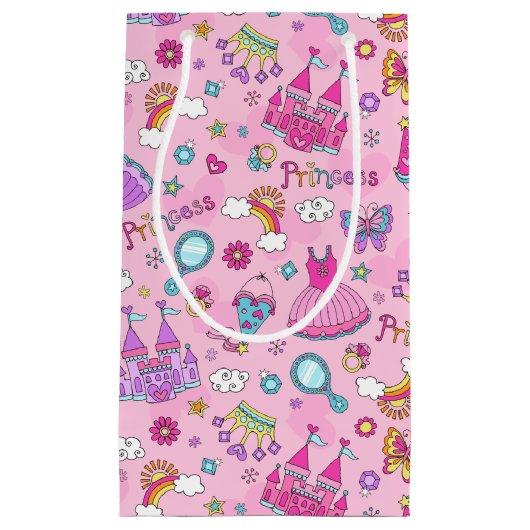 Sac cadeau princesse rose (Devant)