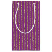 Sac cadeau Profond rose et Gold Stripes (Devant)