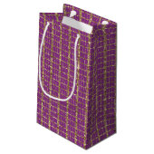 Sac cadeau Profond rose et Gold Stripes (Dos Angle)