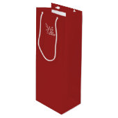 Sac cadeau promotionnel rouge solide avec logo bla (Devant Angle)