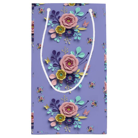 Sac cadeau Purple Floral (Dos)