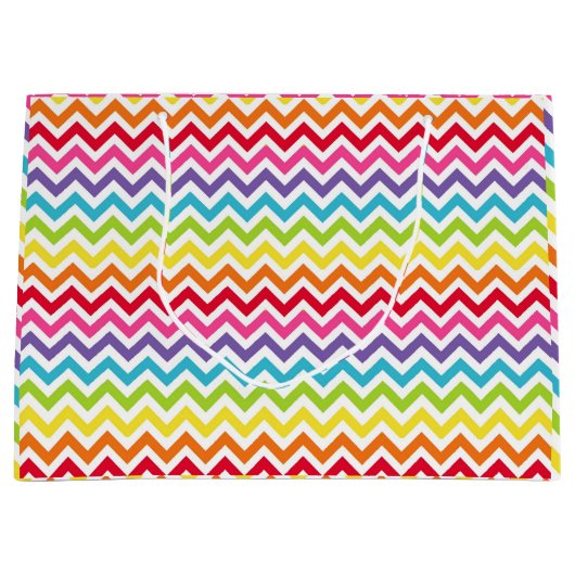 Sac cadeau Rainbow Chevron (Devant)