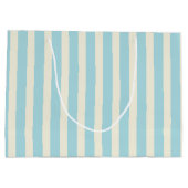 Sac cadeau rayé bleu et crème (Dos)