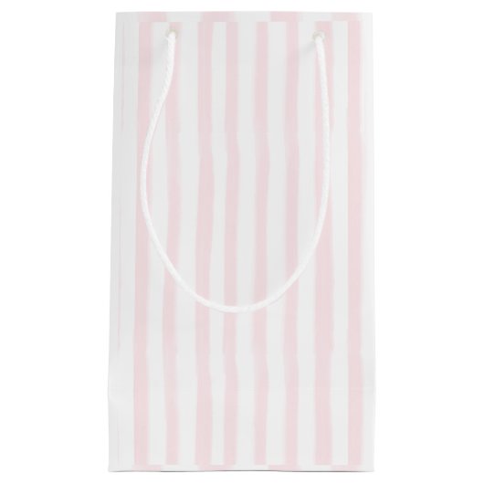 Sac cadeau rayé rose  (Devant)